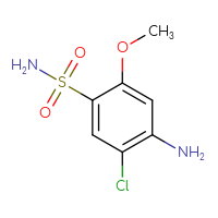 Chemical structure of 4-amino-5-chloro-2-methoxybenzene-1-sulfonamide - CSSB00000702481