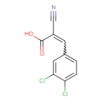 Chemical structure of 2-cyano-3-(3,4-dichlorophenyl)prop-2-enoic acid - CSSB00000162698