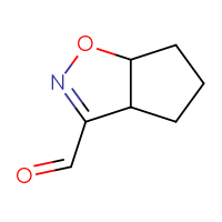 Chemical structure of 3aH,4H,5H,6H,6aH-cyclopenta[d][1,2]oxazole-3-carbaldehyde - CSSB00010676686