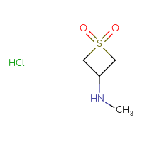 Chemical structure of 3-(methylamino)-1λ⁶-thietane-1,1-dione hydrochloride - CSSB00025776648