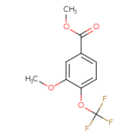 Chemical structure of methyl 3-methoxy-4-(trifluoromethoxy)benzoate - CSSB00025726415