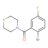 Chemical structure of 4-(2-bromo-5-fluorobenzoyl)thiomorpholine - CSSB00011239673