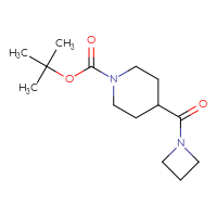 Chemical structure of tert-butyl 4-(azetidine-1-carbonyl)piperidine-1-carboxylate - CSSB00000020114