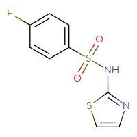 Chemical structure of 4-fluoro-N-(1,3-thiazol-2-yl)benzene-1-sulfonamide - CSSB00000180719