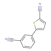 Chemical structure of 5-(3-cyanophenyl)thiophene-2-carbonitrile - CSSB01415722419