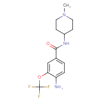 Chemical structure of 4-amino-N-(1-methylpiperidin-4-yl)-3-(trifluoromethoxy)benzamide - CSSB00104790666