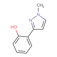 Chemical structure of 2-(1-methyl-1H-pyrazol-3-yl)phenol - CSSB00012177179