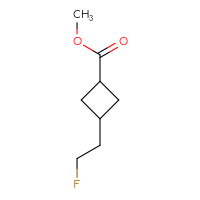 Chemical structure of methyl 3-(2-fluoroethyl)cyclobutane-1-carboxylate - CSSB06257436776