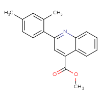 Chemical structure of methyl 2-(2,4-dimethylphenyl)quinoline-4-carboxylate - CSSB00046112760