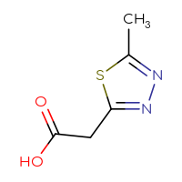 Chemical structure of 2-(5-methyl-1,3,4-thiadiazol-2-yl)acetic acid - CSSB00000233495