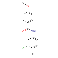 Chemical structure of N-(3-chloro-4-methylphenyl)-4-methoxybenzamide - CSSB00046093643