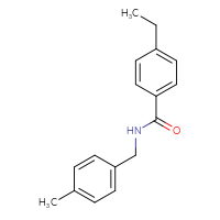 Chemical structure of 4-ethyl-N-[(4-methylphenyl)methyl]benzamide - CSSB00026328253