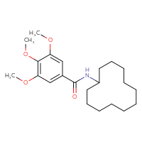 Chemical structure of N-cyclododecyl-3,4,5-trimethoxybenzamide - CSSB00121729879