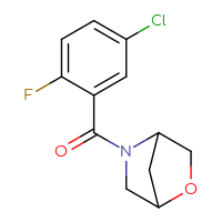 Chemical structure of 5-(5-chloro-2-fluorobenzoyl)-2-oxa-5-azabicyclo[2.2.1]heptane - CSSB00017788230