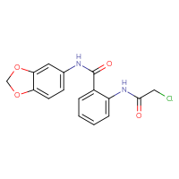 Chemical structure of N-(2H-1,3-benzodioxol-5-yl)-2-(2-chloroacetamido)benzamide - CSSB00000682752