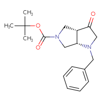 Chemical structure of tert-butyl (3aS,6aS)-1-benzyl-3-oxo-octahydropyrrolo[3,4-b]pyrrole-5-carboxylate - CSSB03440288186