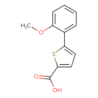 Chemical structure of 5-(2-methoxyphenyl)thiophene-2-carboxylic acid - CSSB00011246607