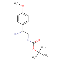 Chemical structure of tert-butyl N-[2-amino-2-(4-methoxyphenyl)ethyl]carbamate - CSSB00010197371