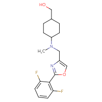 Chemical structure of [4-({[2-(2,6-difluorophenyl)-1,3-oxazol-4-yl]methyl}(methyl)amino)cyclohexyl]methanol - CSSS00026595828