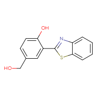 Chemical structure of 2-(1,3-benzothiazol-2-yl)-4-(hydroxymethyl)phenol - CSSB20620526849