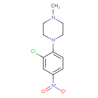 Chemical structure of 1-(2-chloro-4-nitrophenyl)-4-methylpiperazine - CSSB00000582874