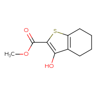 Chemical structure of methyl 3-hydroxy-4,5,6,7-tetrahydro-1-benzothiophene-2-carboxylate - CSSB00011012063