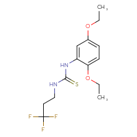 Chemical structure of 1-(2,5-diethoxyphenyl)-3-(3,3,3-trifluoropropyl)thiourea - CSSB02118055758
