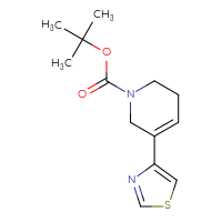 Chemical structure of tert-butyl 5-(1,3-thiazol-4-yl)-1,2,3,6-tetrahydropyridine-1-carboxylate - CSSB00113940458