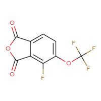 Chemical structure of 4-fluoro-5-(trifluoromethoxy)-1,3-dihydro-2-benzofuran-1,3-dione - CSSB03437231584