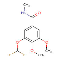 Chemical structure of 3-(difluoromethoxy)-4,5-dimethoxy-N-methylbenzamide - CSSB14880518552