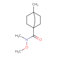 Chemical structure of N-methoxy-N,4-dimethylbicyclo[2.2.2]octane-1-carboxamide - CSSB02271959753