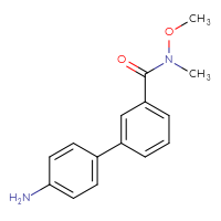 Chemical structure of 4'-amino-N-methoxy-N-methyl-[1,1'-biphenyl]-3-carboxamide - CSSB06587694783