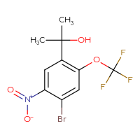 Chemical structure of 2-[4-bromo-5-nitro-2-(trifluoromethoxy)phenyl]propan-2-ol - CSSB21246281180