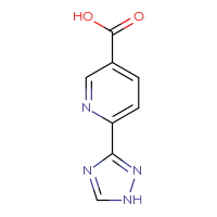 Chemical structure of 6-(1H-1,2,4-triazol-3-yl)pyridine-3-carboxylic acid - CSSB00102877929