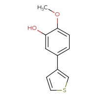 Chemical structure of 2-methoxy-5-(thiophen-3-yl)phenol - CSSB00010139701