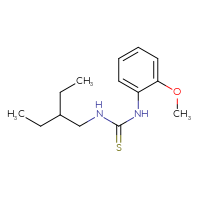 Chemical structure of 3-(2-ethylbutyl)-1-(2-methoxyphenyl)thiourea - CSSB02005220711