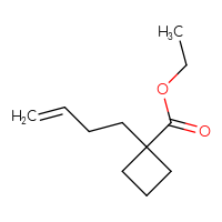 Chemical structure of ethyl 1-(but-3-en-1-yl)cyclobutane-1-carboxylate - CSSB00010874383