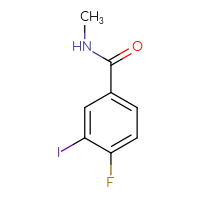 Chemical structure of 4-fluoro-3-iodo-N-methylbenzamide - CSSB00015290847