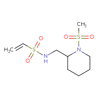 Chemical structure of N-[(1-methanesulfonylpiperidin-2-yl)methyl]ethene-1-sulfonamide - CSSB21332051924