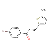 Chemical structure of (2E)-1-(4-bromophenyl)-3-(5-methylthiophen-2-yl)prop-2-en-1-one - CSSB00132988824