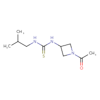Chemical structure of 1-(1-acetylazetidin-3-yl)-3-(2-methylpropyl)thiourea - CSSB00115528349