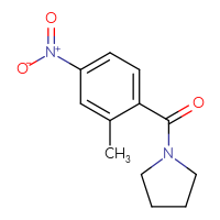Chemical structure of 1-(2-methyl-4-nitrobenzoyl)pyrrolidine - CSSB00000989609
