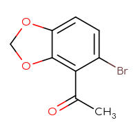 Chemical structure of 1-(5-bromo-2H-1,3-benzodioxol-4-yl)ethan-1-one - CSSB00020923711