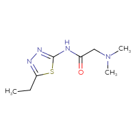 Chemical structure of 2-(dimethylamino)-N-(5-ethyl-1,3,4-thiadiazol-2-yl)acetamide - CSSB00000025634