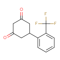 Chemical structure of 5-[2-(trifluoromethyl)phenyl]cyclohexane-1,3-dione - CSSB00008315431