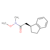 Chemical structure of 2-[(1S)-2,3-dihydro-1H-inden-1-yl]-N-methoxy-N-methylacetamide - CSSB21151592644