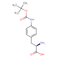 Chemical structure of (2R)-2-amino-3-(4-{[(tert-butoxy)carbonyl]amino}phenyl)propanoic acid - CSSB00042432005