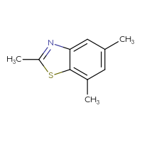Chemical structure of 2,5,7-trimethyl-1,3-benzothiazole - CSSB00000077089