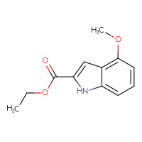 Chemical structure of ethyl 4-methoxy-1H-indole-2-carboxylate - CSSB00011299571