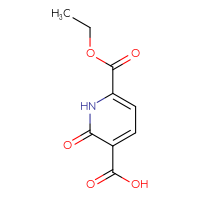 Chemical structure of 6-(ethoxycarbonyl)-2-oxo-1,2-dihydropyridine-3-carboxylic acid - CSSB00010429516